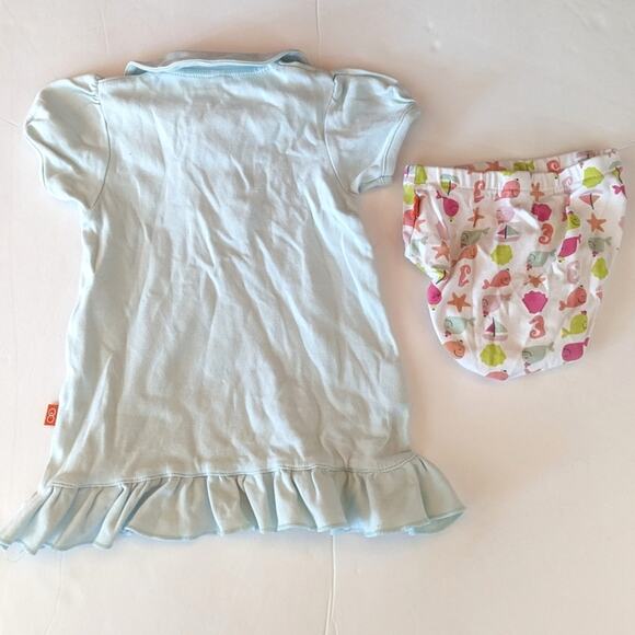 Magnificent Baby Dress Girls Sz 9m Mint Ocean Animals Magnetic - Picture 3 of 5